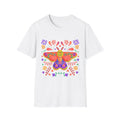 Folk Art Butterfly T-Shirt — Colorful Floral Moth Tee